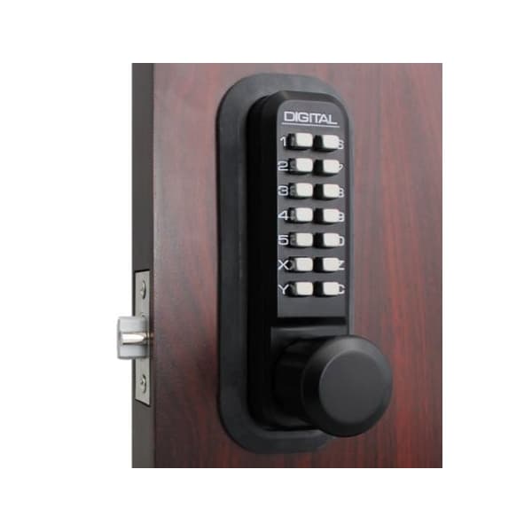 Mechanical Keyless Lock W/ Passage Double Combination Jet Black